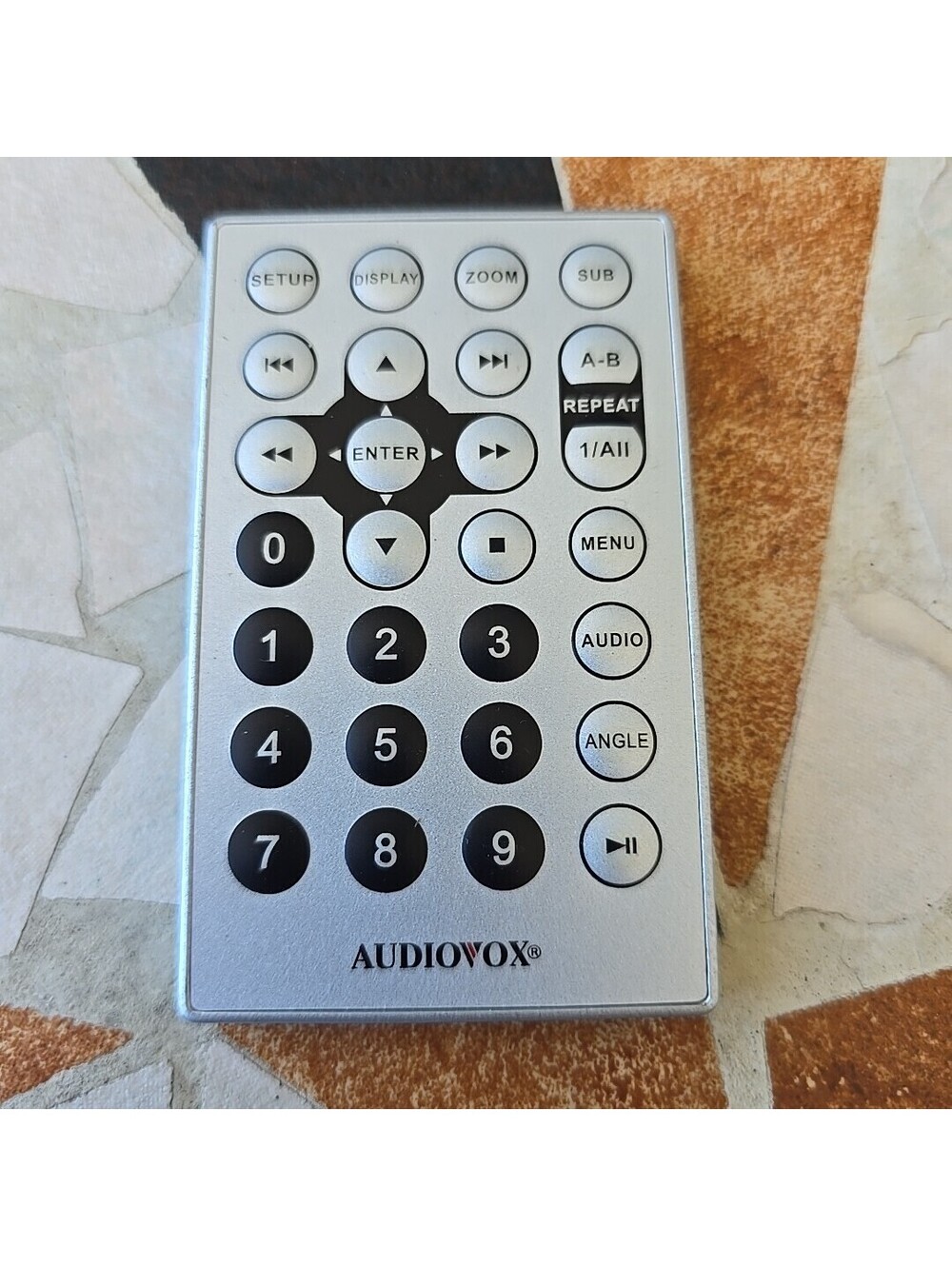 New Original Genuine Audiovox 13642400 Remote Control for Portable DVD Player